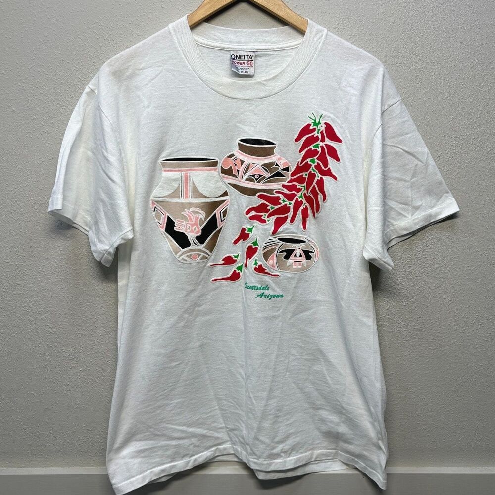 Vtg 90s Single Stitch Scottsdale Arizona White T-Shirt Unisex Adult Sz XL